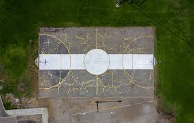 Basketballplatz abbildung, nba basketballplatz, basketballplatz, winkel, bereich. Basketball Platz Im Kintsugi Stil