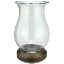 Great idea and super easy to make! Northlight 17 Wavy Edged Clear Glass Hurricane Pillar Candle Holder With Wooden Base Target