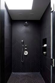 Vergleiche preise für tile finder und finde den besten preis. Modern Master Bathroom Shower Detail With Black Herringbone Patterned Tile And Skylight Hgtv