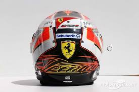 Kimi Raikkonen Ferrari 2014 Back Helmet Motorbike Helmet Ferrari
