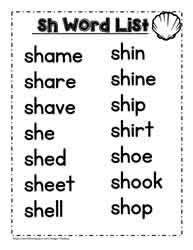 sh digraph activities worksheets