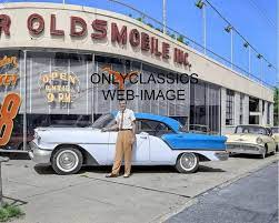 1957 Olds New Used Car Dealer Showroom Colorized 8x10 Photo Auto Salesman Ohio Ebay Car Dealer Used Car Dealer Used Cars