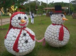 Ideas Products Diy Snowman Sculptures From Plastic Bottles Christmas Decorations Diy Outdoor Xmas Crafts Christmas Crafts