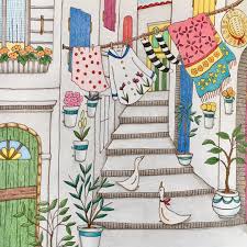 instagram의 asami님 建物塗り嫌いだけど eriyさんのは 塗りたくなります このロマンティックカントリー1のイラストたくさん縫って ロマンティックカントリー2 3をたくさん塗りたい まだ2は手つけてません eriy ロマンティックカントリー ロマンティック