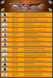 Tennessee Vols Football Schedule 2016 Tennessee Volunteers Football Tennessee Football Tennessee Volunteers
