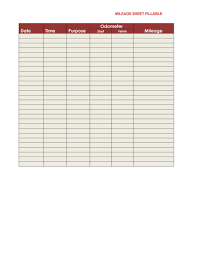 26 printable mileage log examples pdf examples. 31 Printable Mileage Log Templates Free á Templatelab