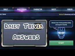 Great trivia tests your knowledge of useless tidbits and facts in areas such as history, science, entertainment, and sports. Marvel Future Fight Daily Trivia Answers Youtube