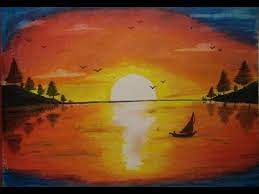 Maybe you would like to learn more about one of these? How To Draw Sunset In Lake View For Beginners Step By Step Video Youtube
