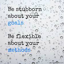 Be Stubborn About Your Goals Be Flexible About Your Methods Inspirational Quotes Words Wise Words