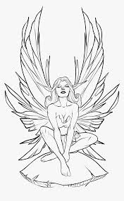 Make a coloring book with fairy realistic for one click. Drawing Elves Fairy Realistic Fairy Coloring Pages Hd Png Download Kindpng