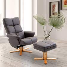 The chair has a circular swivel base (as shown in pictures). Leather Recliner And Ottoman Set Swivel Chair Wood Base Brown Walmart Canada