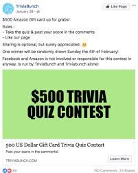 Rd.com knowledge facts you might think that this is a trick science trivia question. Facebook Contest Ideas You Can Run On Your Fan Page Today