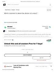 Parents are kicking in less of money for college. Which Comment Is About The Diction Of A Story Brainly Com Pdf Which Comment Is About The Diction Of A Story Brainly Com What Is Your Question High Course Hero