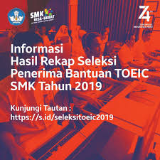 Maybe you would like to learn more about one of these? Pengumuman Hasil Seleksi Viera Calon Penerima Bantuan Sertifikasi Toeic Bagi Siswa Smk Tahun 2019 Smk Dinamika Pembangunan 1 Jakarta