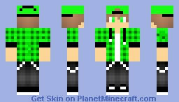 This is my new red cool boy stan skin! Green Cool Boy Minecraft Skin