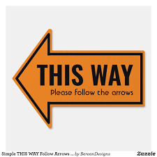 Simple This Way Follow Arrows Custom Orange Black Sign Zazzle Com In 2020 Orange Black Custom Printing Double Sided
