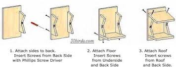 As you can see in the image, before assembling the components together, you have to cut them from 1×6 lumber. Robin Platform Plans 70birds Birdhouse Plans Index