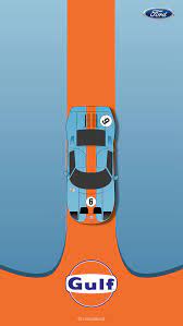 Special Wallpaper Ford Gt40 Gulf On Behance Ford Gt40 Automotive Artwork Ford Gt