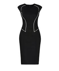 Cue Product Details Contrast Piping Pencil Dress Buy Dresses Online Buy Dress Sheath Pencil Dress