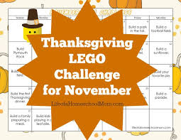 november lego challenge thanksgiving style lego challenge free printable thanksgiving kids calendar