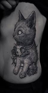 Think how jealous you're friends will be when you tell them you got your cat skull tattoo on aliexpress. 34 Ideas For Tattoo Cat Skull Inspiration Scary Tattoos Cat Tattoo Animal Tattoos