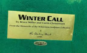 DANBURY MINT WINTER CALL ELK SCULPTURE