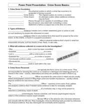Crime Scenarios Lesson Plans Worksheets Lesson Planet