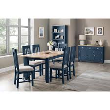 Shop target for blue dining chairs & benches you will love at great low prices. Pair Of Dark Blue Dining Chairs With Fabric Seat Julian Bowen Richmond Furniture123