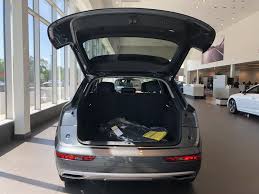 View Of Trunk And Lift Gate On The 2018 Audi Q5 In Monsoon Grey Metallic With Black Interior Vehicle Available At Audi Of Bridgew Audi Dealership Audi Audi Q5