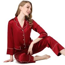 Best Silk Pyjamas Set For Women Long Sleeved Ladies Silk Pajamas 100 Slipintosoft
