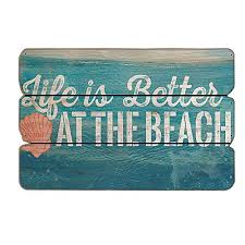 Discover the best wooden beach signs and beach wall decor you can add to your beach home. Mode Home 11 81 X15 75 Life Is Better At The Beach Vintage Wooden Wall Beach Signs Buy Online In Dominica At Dominica Desertcart Com Productid 47330336