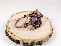 makramee armband mit rosenquarz und edelstahl perlen etsy rosenquarz armband amethyst