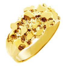 Gold Nugget Wedding Band Nugget Rings Gold Nugget Ring Mens Gold Rings Gold Nugget