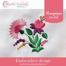 Click here to see the design larger! Hungarian Kalocsa Embroidery Design Archives Machine Embroidery Academy