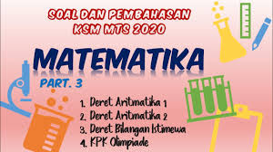 Berikut blo tomatalikuang.com membagikan soal yang dilengkapi dengan kunci jawaban dan pembahasan. Soal Ksm Matematika Mts 2020 Youtube