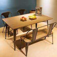 Shop our distressed dining room tables selection from the world's finest dealers on 1stdibs. Buy Merax Antique Style Rectangular Dining Table With Metal Legs 59 X 36 Distressed Black Only Table Not Include Bench Or Chairs Online In Turkey B073zbgz74