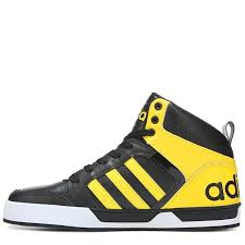 Black And Yellow Adidas Shoes Adidas Men S Neo Raleigh 9tis High Top Sneakers Black Yellow White Sneakers Sneakers Box Trendy Sneakers