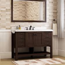 Creative ideas depth of bathroom vanity interior decorating vanities. Allen Roth Kingscote Vanity 1 Sink 2 Doors 8 Drawers 34 5 In Espresso White Ceramic Wsl48rve Rona