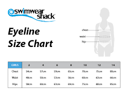 Eyeline Size Charts Swimwear Shack Online Swimwear Store
