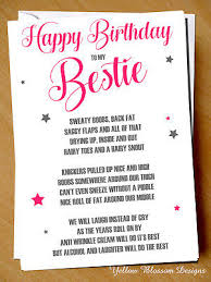 Birthdays are a magical time of celebration and excitement. Funny Cheeky Happy Birthday Card Best Friend Bestie Novelty Girlie Girls Gift Ebay