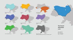 The tim merrill is using pinterest to collect maps showing where ethnic groups live and what languages are spoken in asia. Map The Truest Ukrainian Borders Based On Different Stats Infographic Tv Number One Infographics Data Data Visualization Source