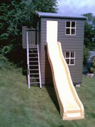 Playhouse And Shed Combo Idea With A Slide For An Extra Touch Play Houses Build A Playhouse Backyard Sheds