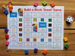 These are ideal as october math activities!the games. Lego Tower Board Game Free Printable Little Bins For Little Hands
