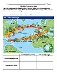 Columbian Exchange Worksheet History Teachers Teacher