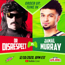 Mtn Dew And Papa John S Team Up To Bring You The Epic Power Up Play On Video Game Showdown Top Gaming Celebrity Dr Disrespect Vs Nba Star Jamal Murray The Hype