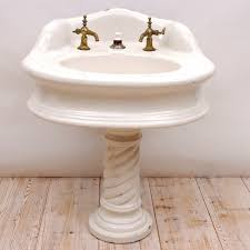 victorian pedestal sink in cast iron