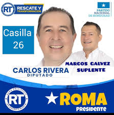 Abog. Carlos Rivera Aspirante a Diputado por Copan por el Partido Nacional  de Honduras Movimiento Rescate y Transformacion