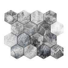 Bathroom mosaic tiles for sale. China Fashion Design Wooden Texture Style Hexagon Aluminium Mosaic Tiles For Sale China Aluminum Mosaic Mosaic Tile