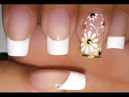 Unhas com francesinha e flor como fazer unhas ideias para unhas francezinha unha unhas unhas do pé decoradas: Francesinha Perfeita Com Filha Unica Margaridas Placa Kxp 01 Perfect Daisies Youtube Unhas Decoradas De Girassol Unhas Decoradas Unhas Artisticas