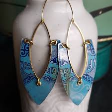 Teal Edgeworth Tin Collection Earrings Pendants Precious Metal Clay Jewelry Metal Clay Jewelry How To Make Beads